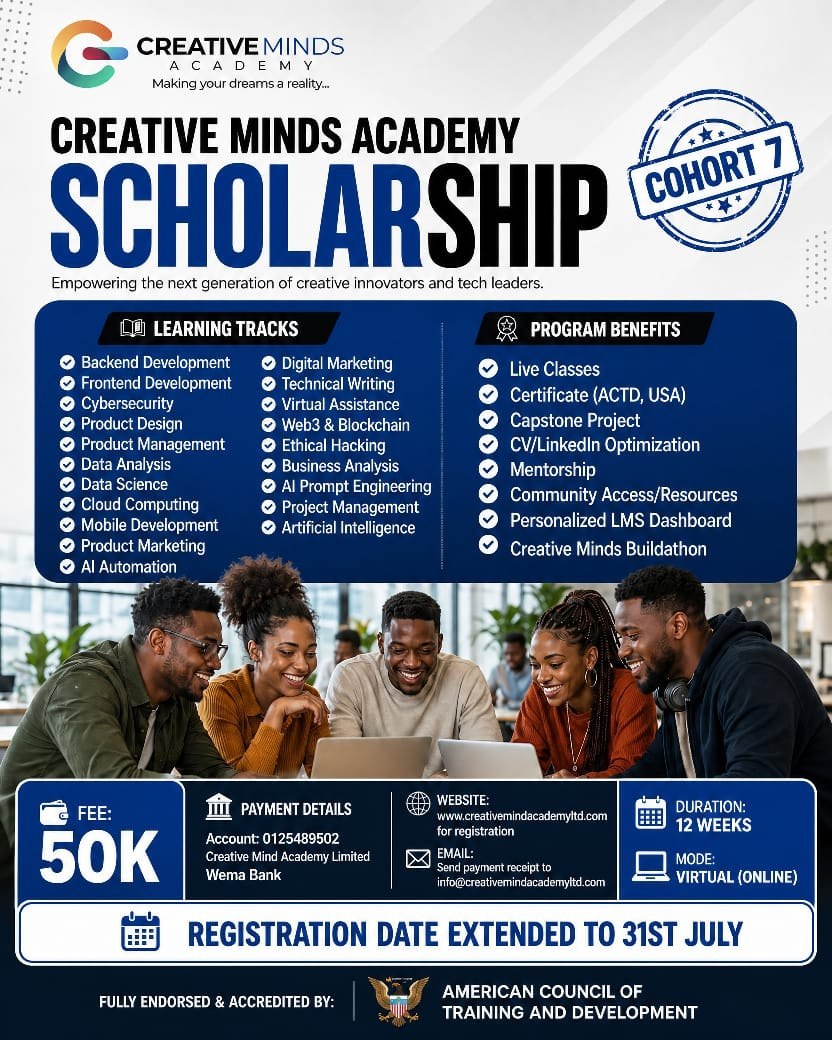 Creative Minds Academy event flyer